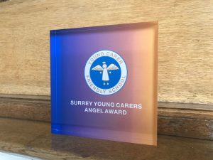 Our school Angel Award was developed with Surrey Young carers to ensure school are young-carer friendly environment.