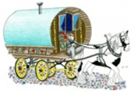 gypsy and traveller wagon logo