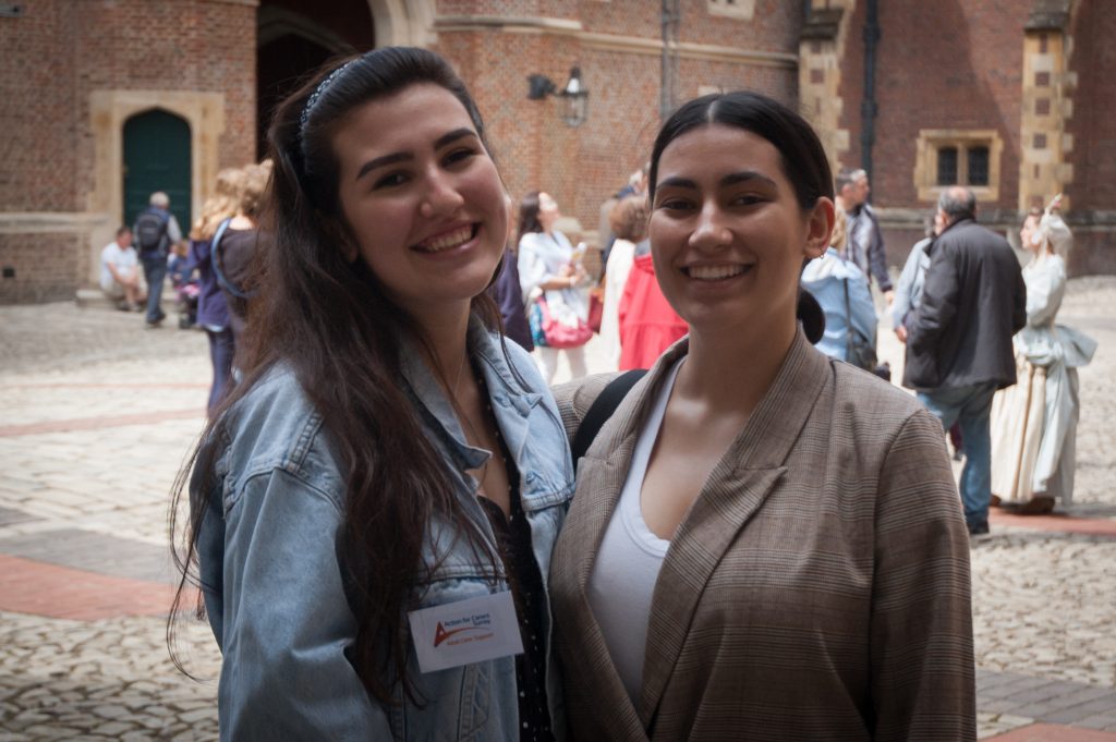 two young women smiling