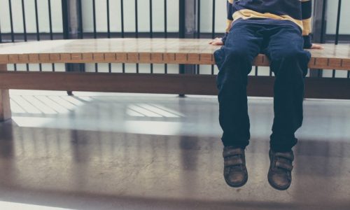 boy on bench