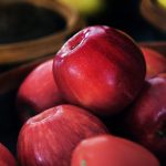 red apples in fruit bowl