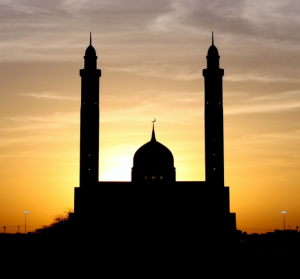 Mosque at sunset