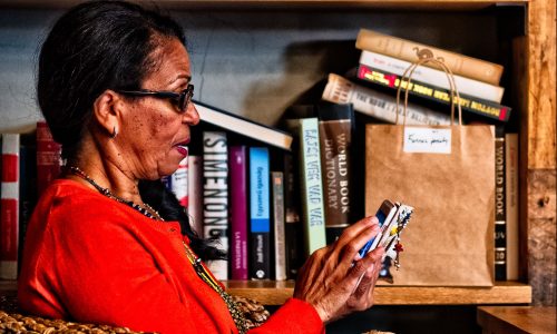 Older lady on phone