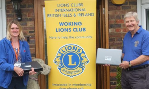 lions rotary club donating laptops