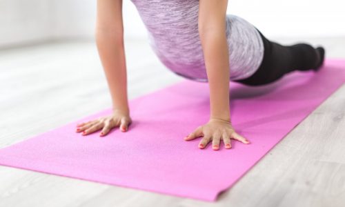 woman on yoga mat