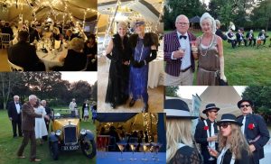 montage guests at Twenties dinner