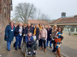 group of people at Hampton Court