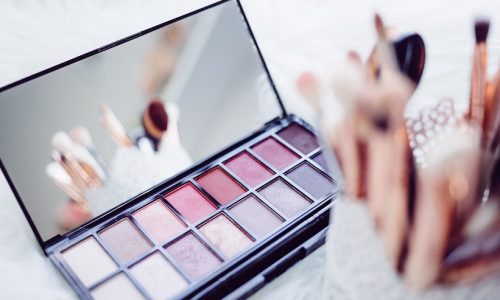 make-up palette with mirror