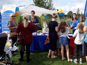 carers attending charity stand