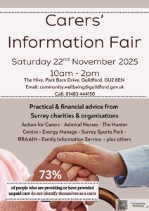 Carers information Fair for Carers Rights day 2025 in Surrey