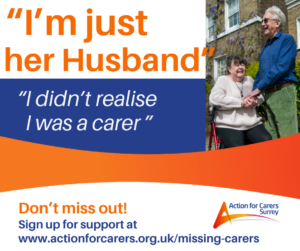 Missing carers in Surrey - I'm just her husband