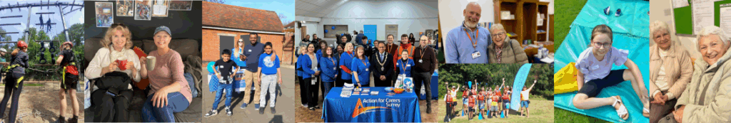 Photos showing unpaid carer events in Surrey