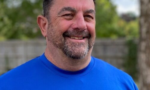 Close up shot of Francis who is walking the Camino De Santiago in memory of his wife Carol