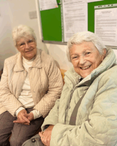 Two elderely women at Action for Carer hub