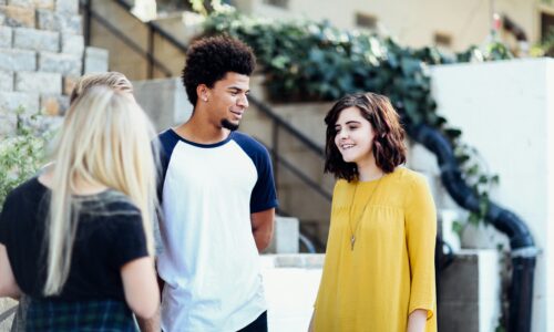 three young adult carers