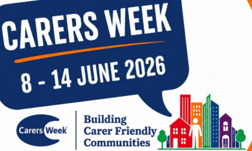 Badge image saying Carers Week 8-14 June