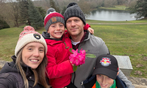Carer family enjoying free National Trust Acorn Pass in Surrey